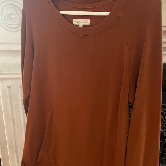 Lou & Grey Copper/Rust-Colored Sweater - S - Picture 2 of 3